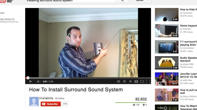 Illustration for article titled Man Made Clear-Headed Choice To Upload Series Of Online Videos Explaining How To Install Surround Sound Speakers